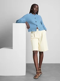 Knitted Puff Sleeve Cardigan