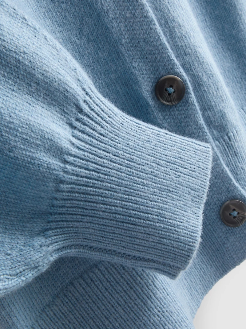 Knitted Puff Sleeve Cardigan