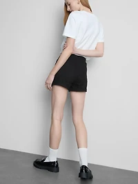 Mid-Rise Turn-Up Denim Shorts