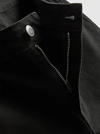 Mid-Rise Turn-Up Denim Shorts