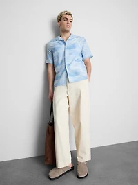 Tie-Dye Seersucker Short-Sleeve Shirt