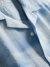 Tie-Dye Seersucker Short-Sleeve Shirt