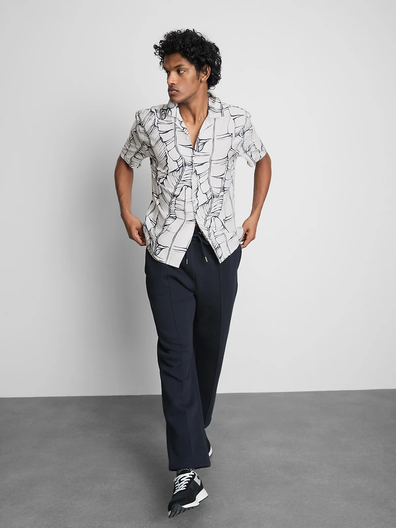 Short Sleeve Banana Leaf Shirt