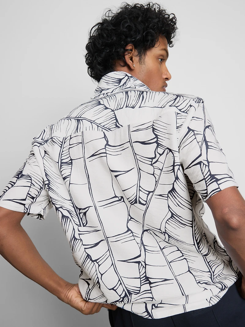 Short Sleeve Banana Leaf Shirt