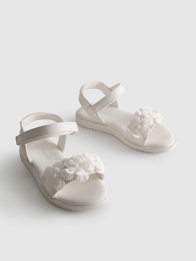 Tulle Flower Occasion Sandals