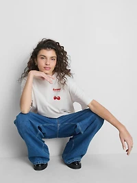 The Primark Scene | Cotton Oversized Graphic Cherry Tee