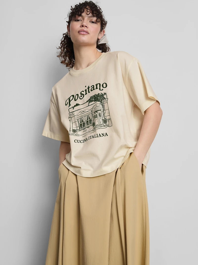 Boxy Cotton Graphic Tee