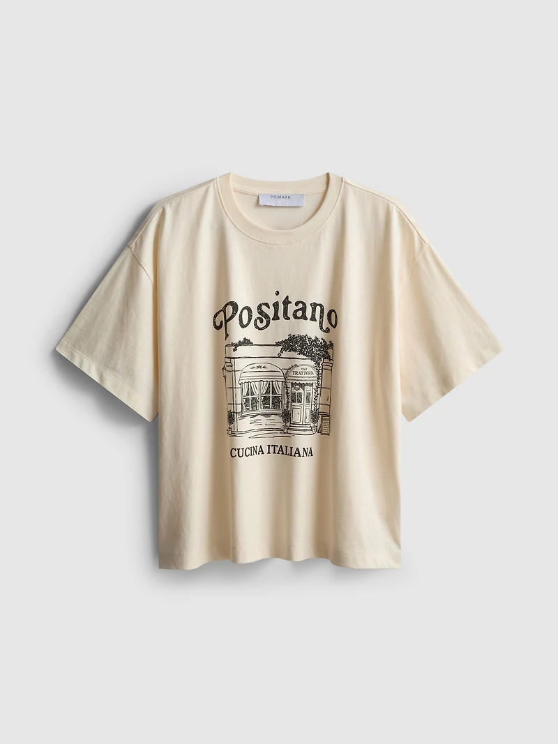 Boxy Cotton Graphic Tee