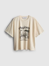 Boxy Cotton Graphic Tee