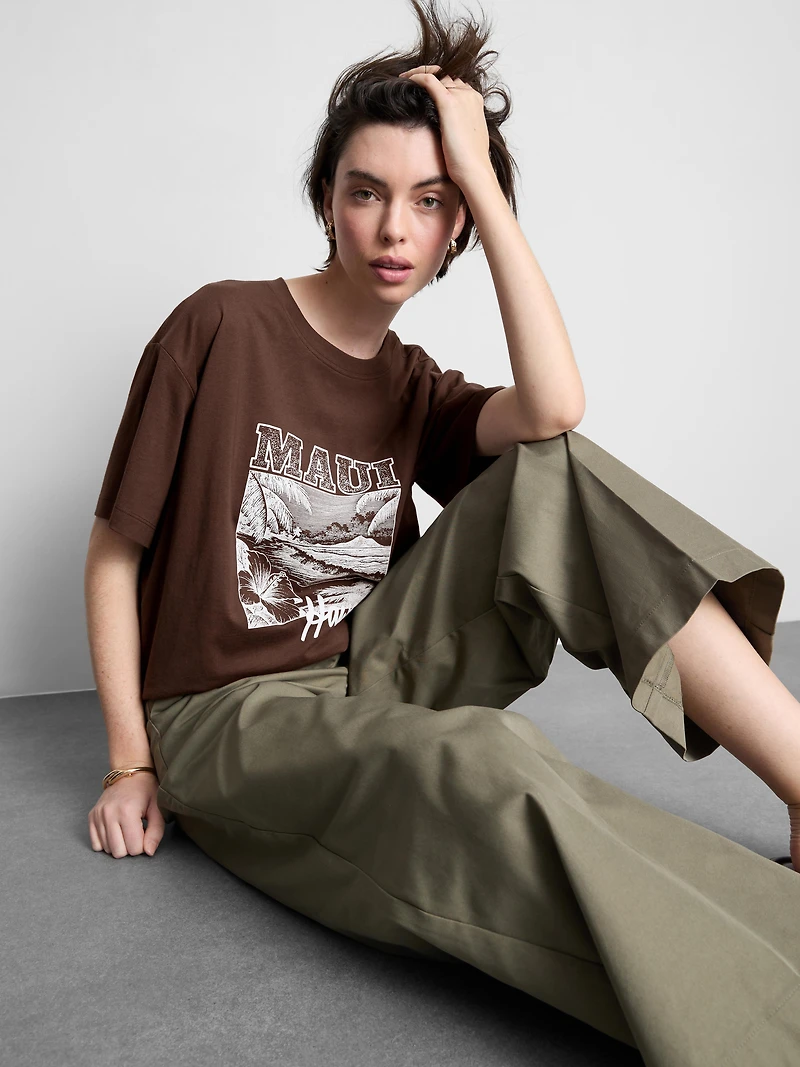 Boxy Cotton Graphic Tee