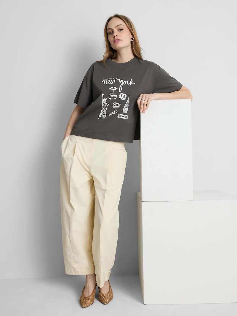 Boxy Cotton Graphic Tee