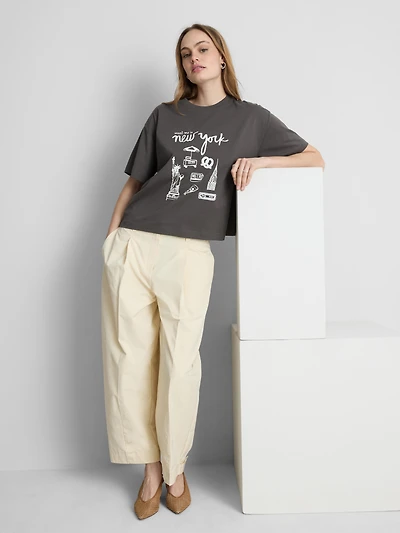 Boxy Cotton Graphic Tee