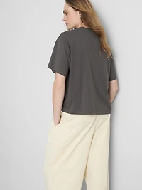 Boxy Cotton Graphic Tee