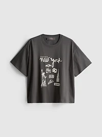 Boxy Cotton Graphic Tee