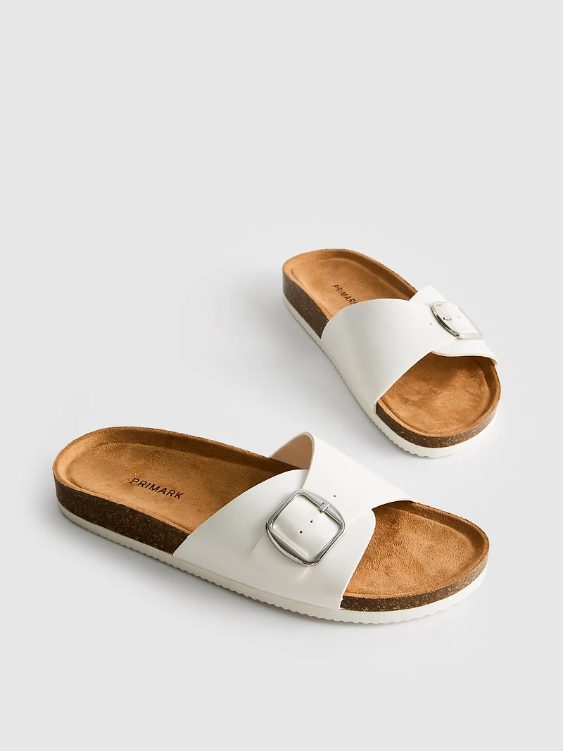 Buckle Strap Mule Sandals