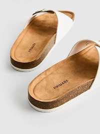 Buckle Strap Mule Sandals