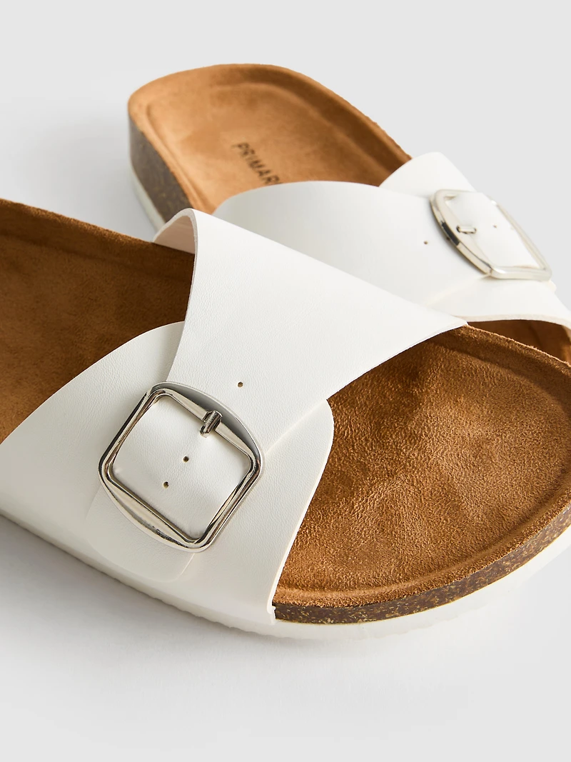 Buckle Strap Mule Sandals
