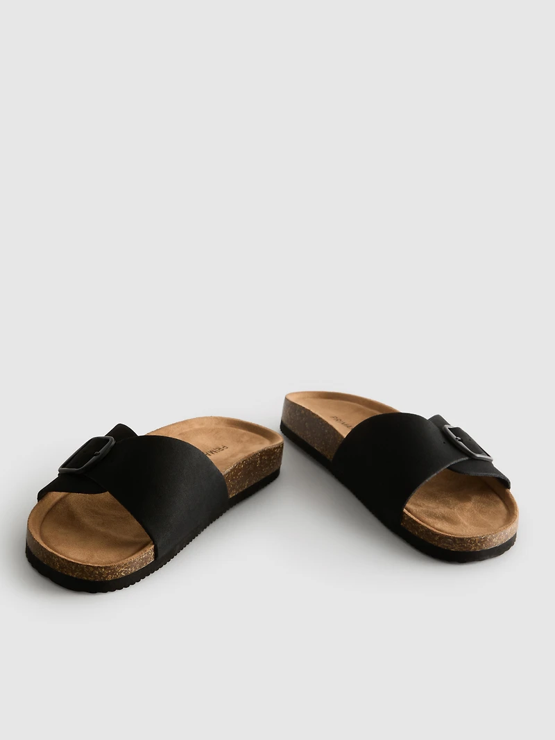 Buckle Strap Mule Sandals