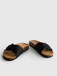 Buckle Strap Mule Sandals