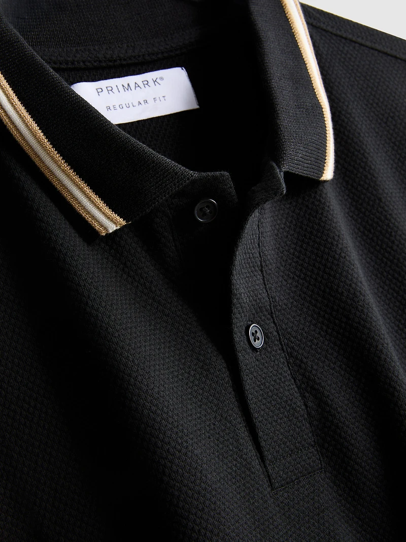 Honeycomb Texture Polo Shirt