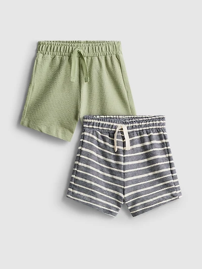 0-36mths | 2pk Textured Shorts