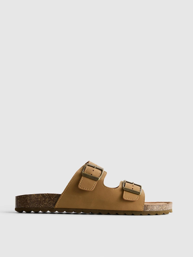 Double-Buckle Strap Sandals