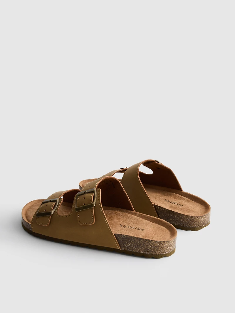 Double-Buckle Strap Sandals