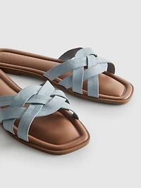 Weave Strap Mules