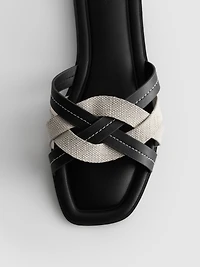 Weave Strap Mules