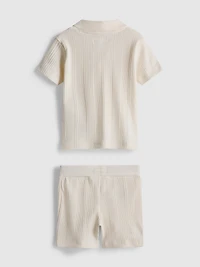 0-36mths | Knit Polo and Shorts Set