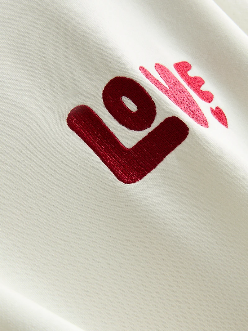Love Embroidered Sweatshirt