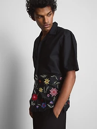 Short Sleeve Embroidered Shirt
