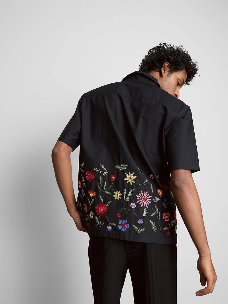 Short Sleeve Embroidered Shirt