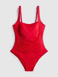 Draped Detail Molded Control Swimsuit