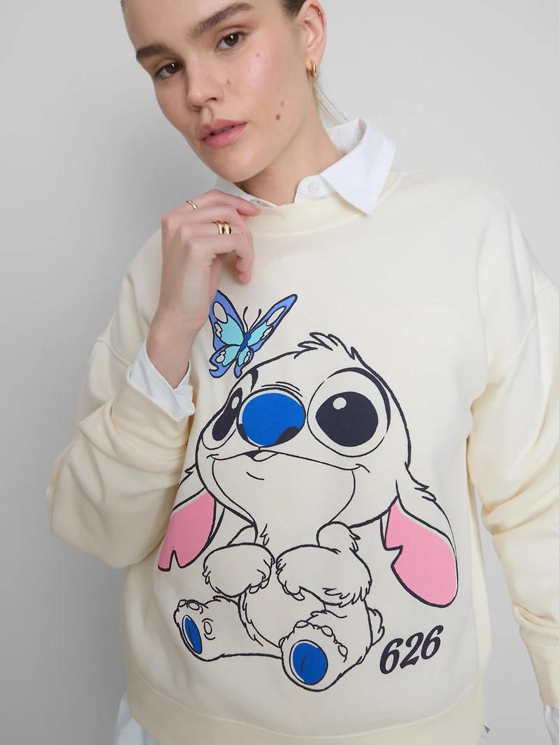 Disney’s Stitch Butterfly Crew Neck Sweatshirt