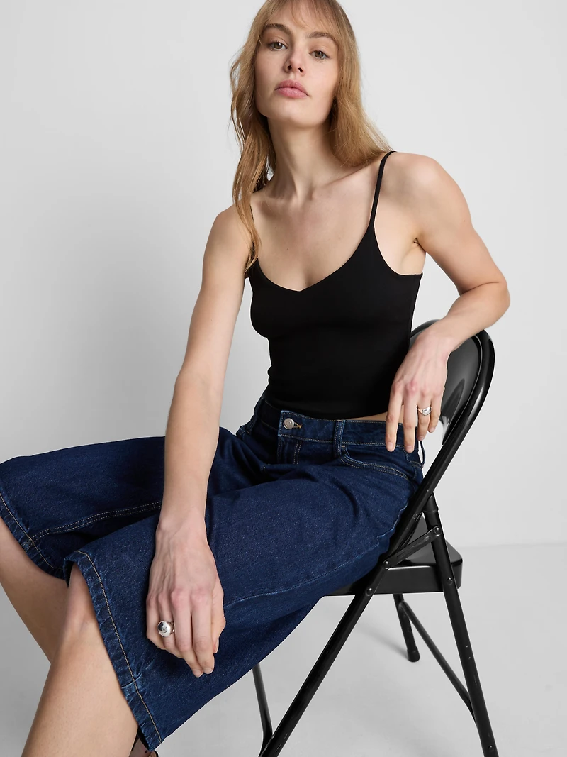 Cotton Rich V-Neck Bralette
