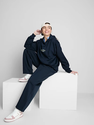 Double-Waistband Barrel-Leg Joggers