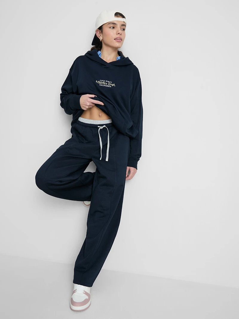 Double-Waistband Barrel-Leg Joggers