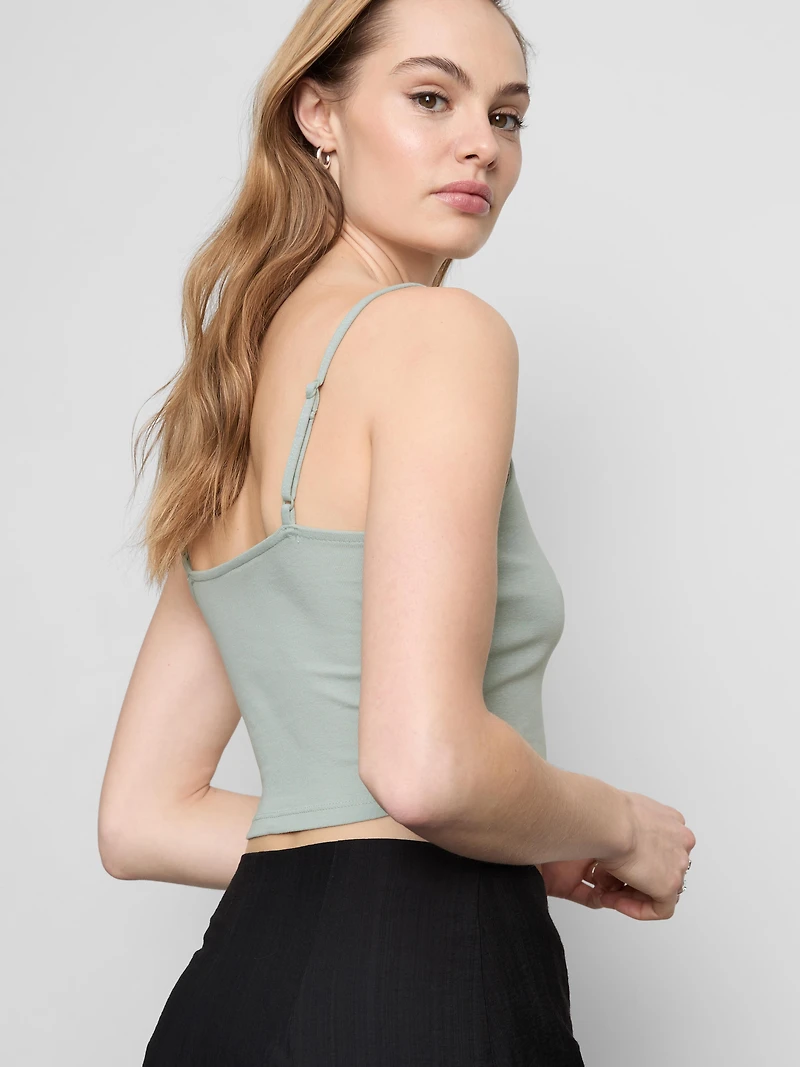 Cotton Rich V-Neck Bralette