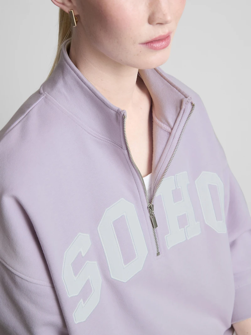 Cotton-Rich Soho Half-Zip Sweatshirt