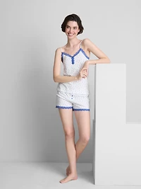 Cotton-Rich Stretch Shorty Pajamas