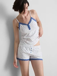 Cotton-Rich Stretch Shorty Pajamas