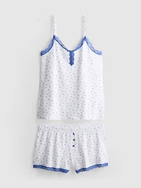 Cotton-Rich Stretch Shorty Pajamas