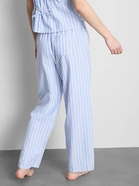 Cotton Striped Oxford Pajama Bottoms