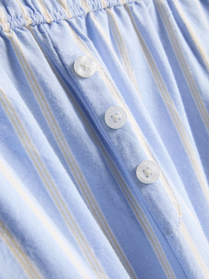 Cotton Striped Oxford Pajama Bottoms