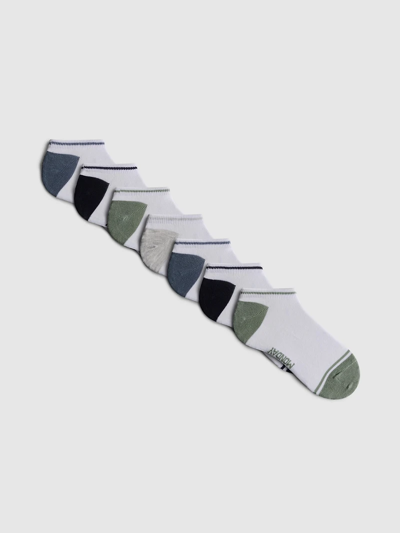 7pk Days of the Week Sneaker Socks