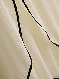 Sheer Contrast Beach Kimono