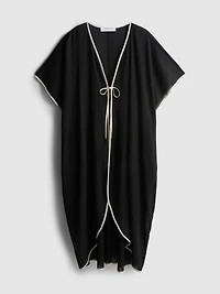 Sheer Contrast Beach Kimono