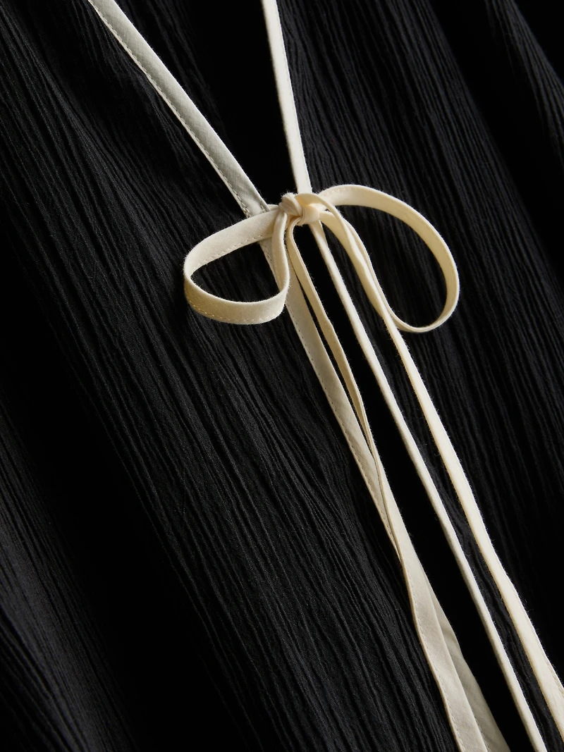 Sheer Contrast Beach Kimono