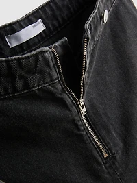 Cotton Denim High Waisted Skort